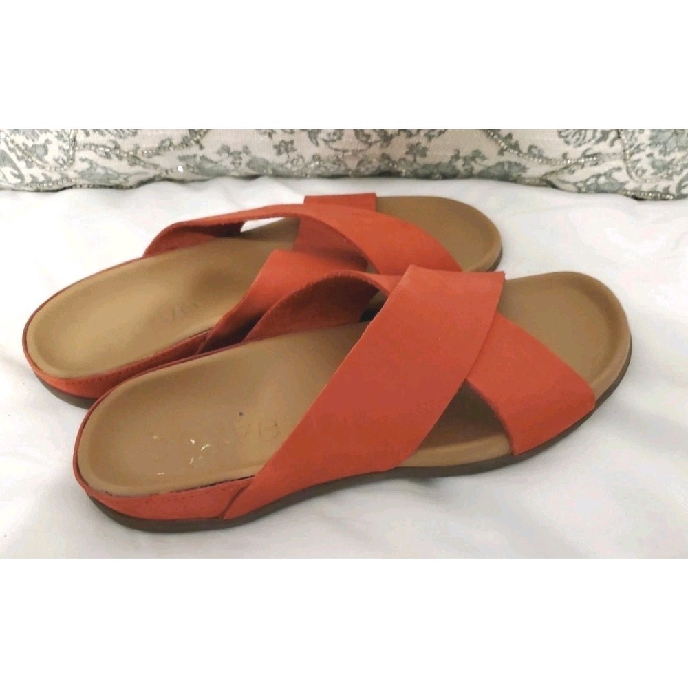 Strive Palma‎ Red Nubuck Sandal Comfort Support Slide  Shoes Size 8M